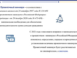 Установление прожиточного минимума