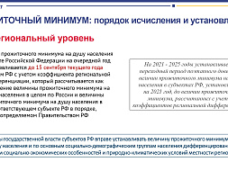 Установление прожиточного минимума